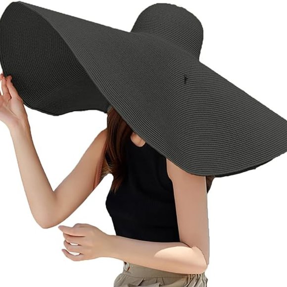 Oversized beach straw hat - Picture 6 of 7